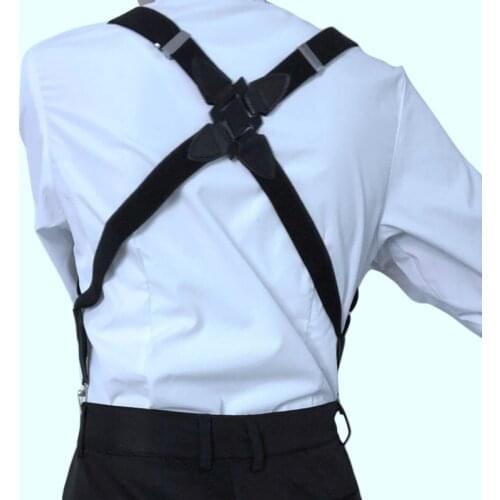 Richkeda Store New 2021 Hot Mens Suspenders Adjustable Braces X Shape Suspender Clip-on Belt Straps Elastic Adult Suspensorio