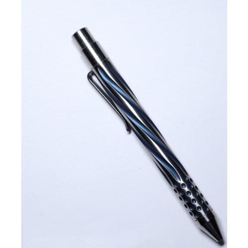 Handmade TC4 Titanium Alloy Solid Portable Metal Gel Pen Tactical Mechanical Pen EDC As Creative Gift