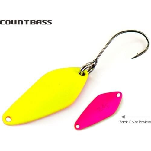 COUNTBASS Trout Fishing Spoons 2.4g 3/32oz Casting Metal Lure for Salmon Bass Pike Brass Metal Bait