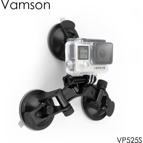Vamson Removable Tri Angle Suction Cup Tripod Mount for GoPro Hero 5 4 3+ for Xiaomi for Yi for SJ40 VP525S