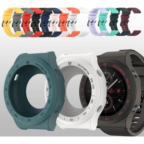 Silicone Strap Band Watchband Bezel Ring Frame Case Protector Shell For Huawei GT 2 GT2 Pro Magic 2 46mm Wristband Bumper Cover