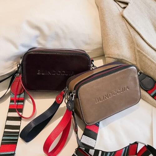 Handbag Womens New Shoulder Bag Bolsa Fashion Small Square Bag Wide Strap Black Bag Crossbody Bags For Women Bolsos Mujer 2021