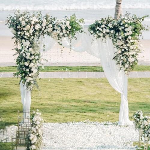 Wedding Stage Arrangement Artificial Flower Arrangement T Stage Wedding Ceremony Arch Bow Flower Decoration