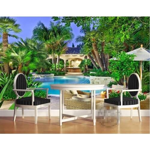 Fresh green landscape stereoscopic 3D Custom photo wallpaper art wallpaper restaurant retro sofa backdrop 3d wallpaper 3d mural