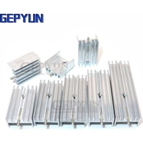 10Pcs 15*10*16/20/22/25/30/35/40/50 Transistor TO220 Heatsink Radiator With Needle PUMUDDSY For Transistors TO-220 white