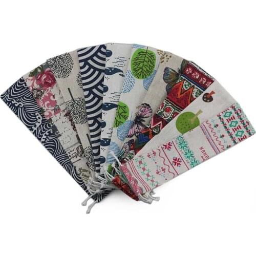 10 Pcs Portable Storage Bag Reusable Stainless Steel Metal Straw Bag Cutlery Pouch Fork Knife Chopsticks Spoon Tableware Bag