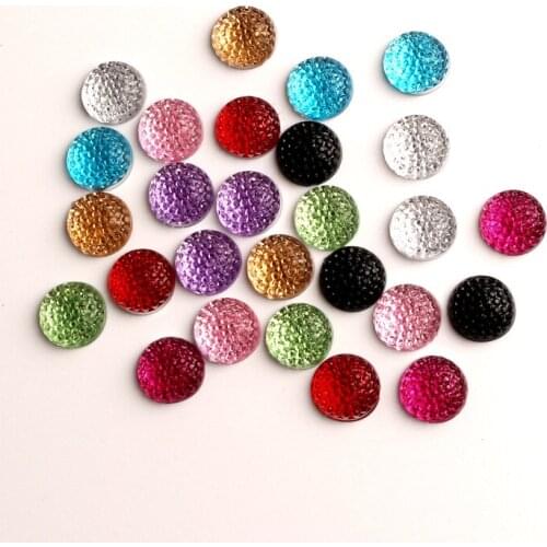 100Pcs Mixed Resin Bling Round Crystal Decoration Craft Flatback Cabochon Embellishments For Scrapbooking Cute Diy Accessories