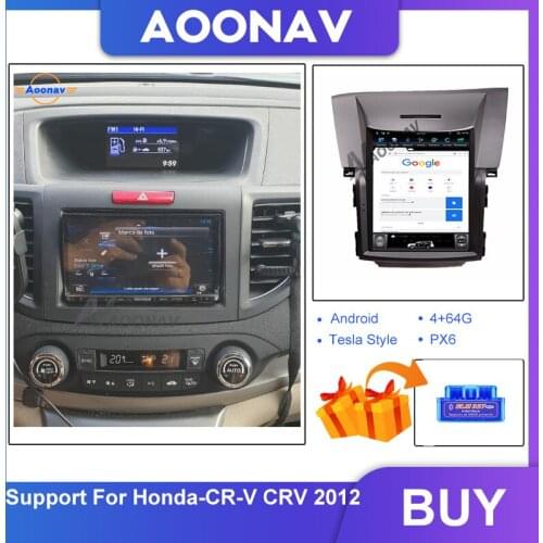 2 din Car touch screen Android 10.4 inch car autoradio GPS navi for HONDA cr-v crv 2012 car DVD autoaudio player head unit