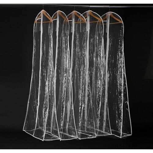 20pcs Wedding Dress Dust Cover PVC Clothing Garment Bags Transparent Solid Storage Bags