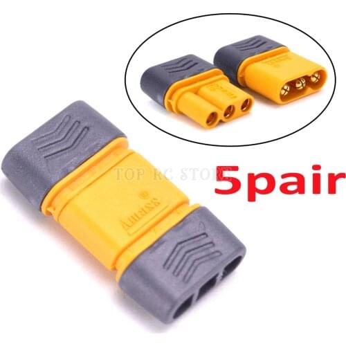 5pair / 10pcs Amass MR30 Connector Plug With Sheath Female & Male for RC Lipo Battery RC Multicopter Airplane