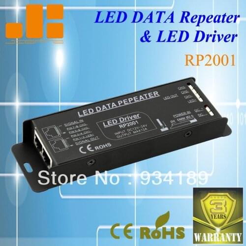 Free Shipping LED DATA REPEATER AND LED DRIVER 3 Channels Amplifier Constant Voltage DC12-24V SINGLE CH:PWM