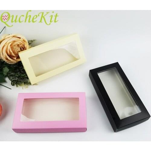 6pcs DIY Paper Gift Box With Window Muffin Cake Packaging Box Cookies Cake Homemade Display Box Christmas Wedding Home Party