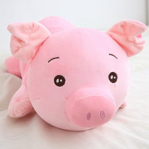 Dorimytrader Kawaii Pink Piggy Plush Toy Big Stuffed Soft Animal Pig Doll Sleep Pillow Christmas Gifts for Kids 35inch 90cm