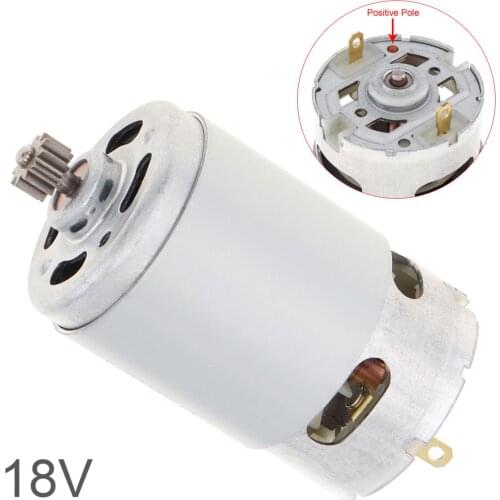 DC Motor RS550 18V 27500 RPM DC Motor with Two-speed 11 Teeth and High Torque Gear Box for Cordless Charge Drill Screwdriver