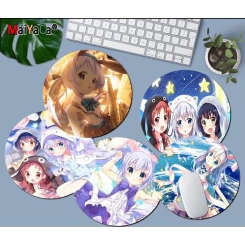 Is The Order A Rabbit Hoto Kokoa Kafuu Chino Durable Rubber Mouse Mat Pad Anti-Slip Laptop PC Mice Pad Mat gaming Mousepad