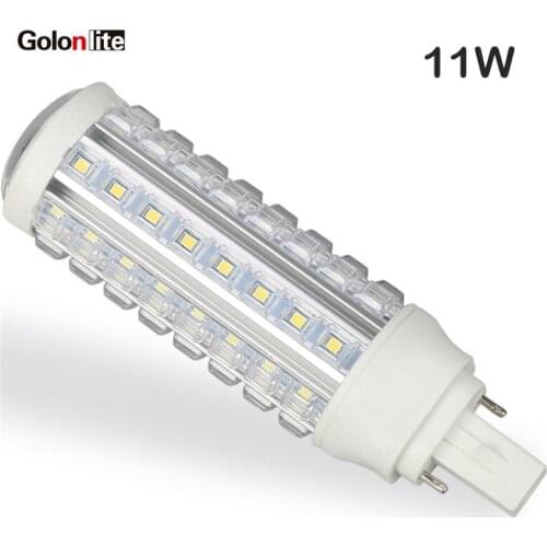 Golonlite 11w g24 led PL light led plug lamp replacing 26W CFL g24d g24q g23 e27 e26 PLC ceiling down bulb 100-277V Ra80 9W 7W