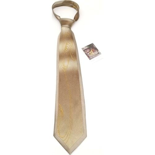 Golden Edge Gradient Silk Tie Printing Casual Vintage Pattern Matching Shirt Gift Box corbatas woman ties classy barry wang