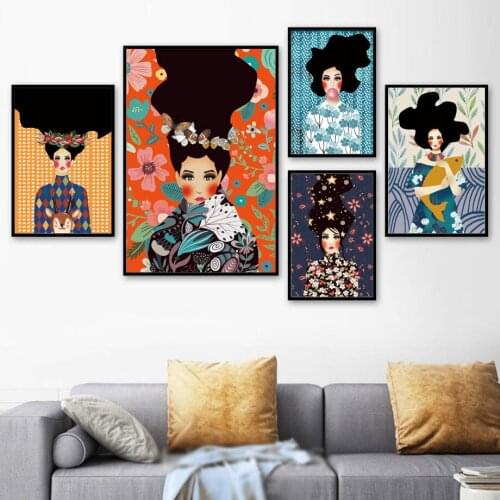Creative character figure home decoration wall art printing poster living room Hotel beauty female picture cuadrp painting