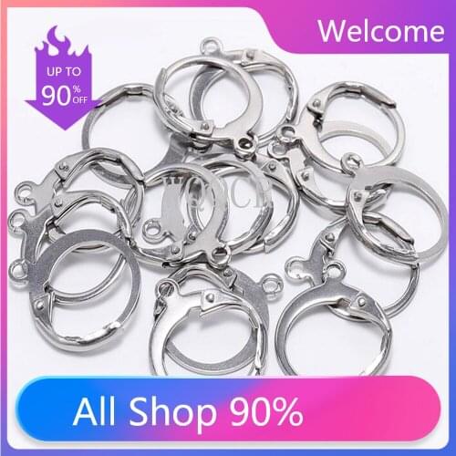 200PCS Of 18K Gold/925 Silver DIY Round Earrings Hook Wire Set Base Ring DIY Earrings Jewelry Accessories