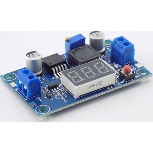 LM2596 DC Power Supply Adjustable 4.0~40 to 1.25-37V With LED Voltmeter 2A Voltage Regulator Step-down Power Converter Module