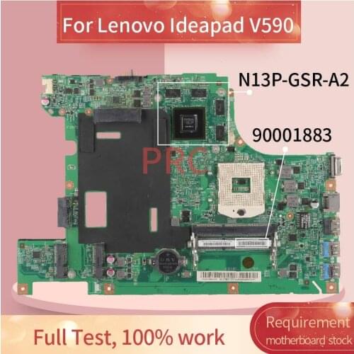 90001883 Laptop motherboard For Lenovo Ideapad V590 Notebook Mainboard SLJ8C N13P-GSR-A2 DDR3