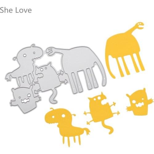 Chzimade Dinosaur Metal Cutting Dies Stencils for DIY Scrapbooking Album Decorative Embossing DIY Paper Cards