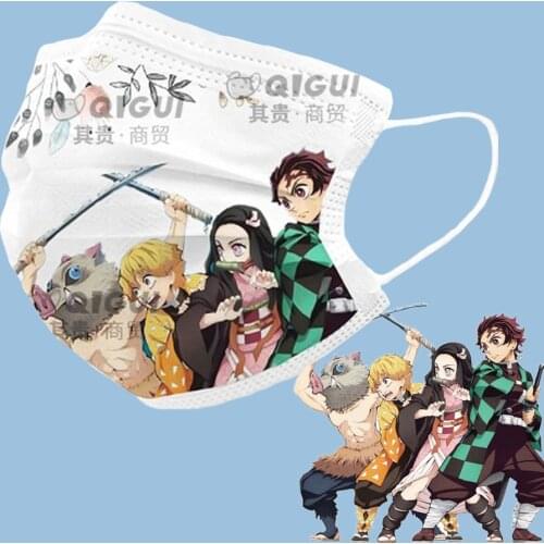 Cute Anime Face Accessorie Cosplay Demon Slayer Kimetsu No Yaiba Party Cosplay Anime Props Decoraction for Women Men