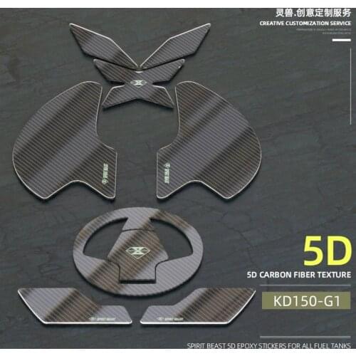 SPIRIT BEAST Motorcycle Fuel Oil Tank sticker 5D Epoxy Sticker Fuel Tank Cover Scratch resistant Sticker For KIDEN KD150-G1