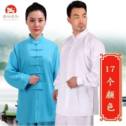 ProfessionTai chi clothing and male female cotton long sleeve Chinese wind spring and summer clothes Taiji Wushu summer clothing