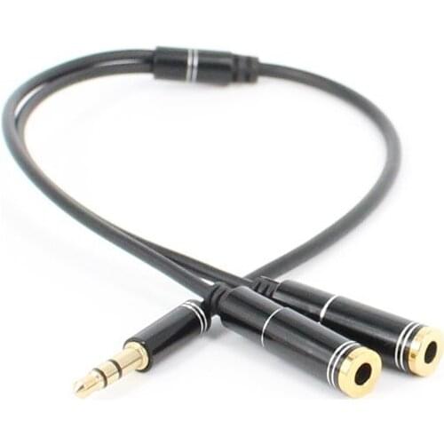 3.5mm Headphone Splitter 1 to 2 Y Earphone Splitter Audio Cable Adapter Headset Jack audio conversion distribution splitter