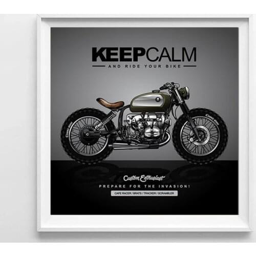 Retro Decor Cafe Racer Vintage Motorcycle Canvas Paintings Classic Bike Posters Prints Wall Cuadros for Home Room Garage Decor