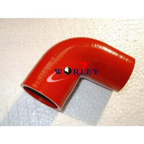 Silicone 90 Degree Elbow Connector Joiner Turbo Hose Pipe ID 76mm 3" inch RED