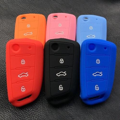 Silicone Car Key Cover Case For JAC S2 Refine S3 S4 S5 S7 R3 A5 3button key Accessories