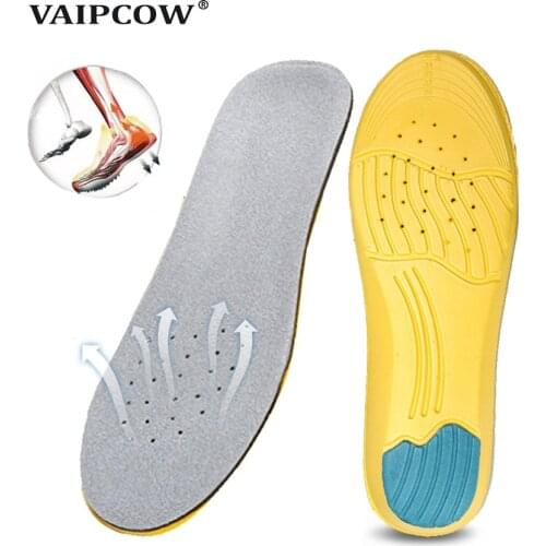 VAIPCOW Shoe Inserts Pad Soft Sport Insoles Memory Foam Breathable Outdoor Running Silicone Gel Heel Cushion Orthopedic insole