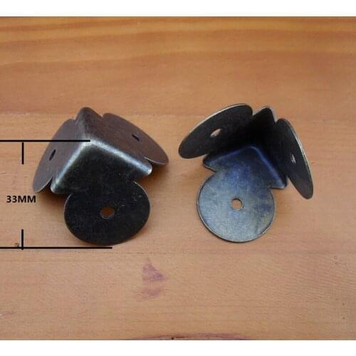 Luggage Case Box Corner Brackets Decorative Corner For Furniture Decoration Triangular,Vintage Old Cover,Bronze Tone,33mm,20Pcs