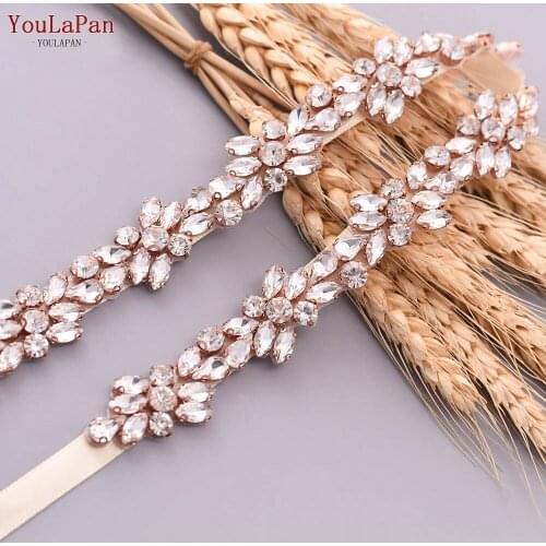 YouLaPan S437-RG rose gold dresses for women wedding sash bridal belts sash wedding belt belt ivory wedding dress belts sash