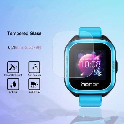 2pcs 2.5D Round Edge Tempered Glass Protective Film Cover Screen Protector for Huawei Honor K2 S1 Smart Watch Screen Protectors