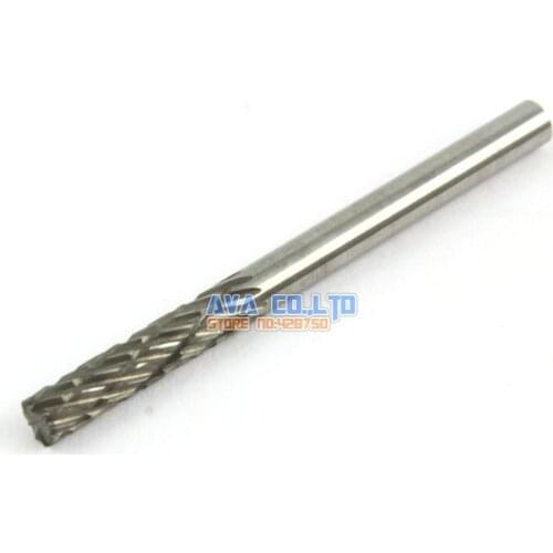 10 Pieces 3mm Tungsten Carbide Burr Rotary Cutter File 3mm Shank Double Cut (NO.1)