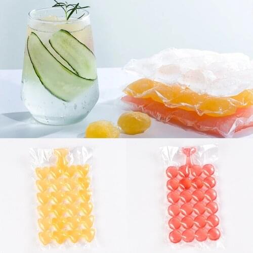 10 Pieces Of Disposable Ice Mould Transparent Ice Making Bag Frozen Ice Cube Bag Mold Summer Kitchen Utensils DIY Drinking Tools