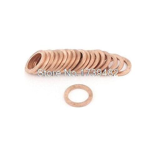 20 Pcs 14mmx20mmx2mm Copper Crush Washer Flat Ring Seal Gasket Fitting