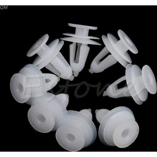 20Pcs White Plastic Rivets Retainer Push Clips 9mm Hole for Car Bumper 13MF