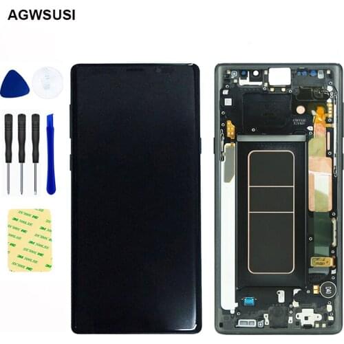 6.4'' AMOLED for SAMSUNG GALAXY Note 9 Note9 N960F Display Touch Screen Digitizer Assembly LCD with frame Replacement Replace