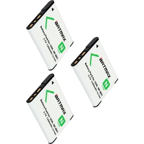 3-Pack NP-BN1 NP BN1 NPBN1 Batteries for Sony Cyber-Shot DSC S750 DSC S780 W630 TX5 W310 T99 T110 TX55 TX10 TX9 WX30 T99