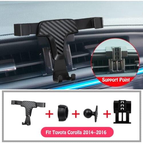 For Toyota Corolla 2014~2016 Car Smartphone Holder Air Outlet Mount Anti Slips Protective Cover Car Styling