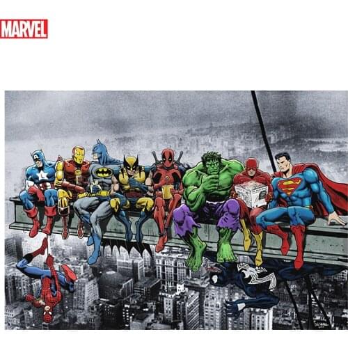 Disney Anime Diamond Painting Superhero Comics Marvel Hulk Captain Cross Stitch Full Drill Embroidery Room Wall Decor Craft