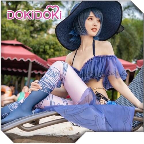 DokiDoki Game Cosplay SinoAlice Alice Cosplay Costume Swimsuit Women Sexy Costume SinoAlice Alice Girls Blue Swimsuit