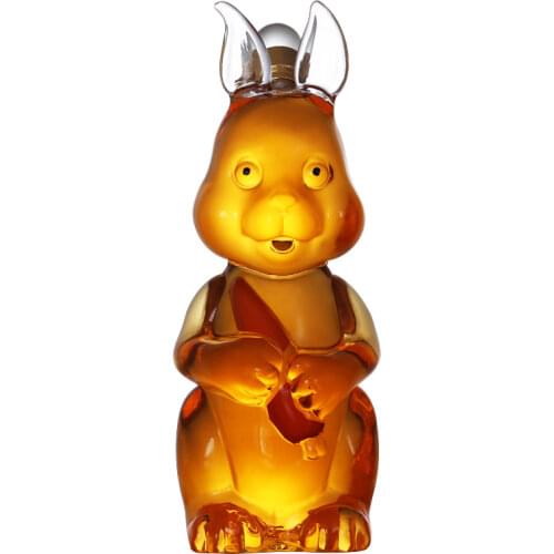 1000ml animal rabbit shaped home bar whiskey decanter lead-free glass decanter for Liquor Scotch Bourbon 1210-05