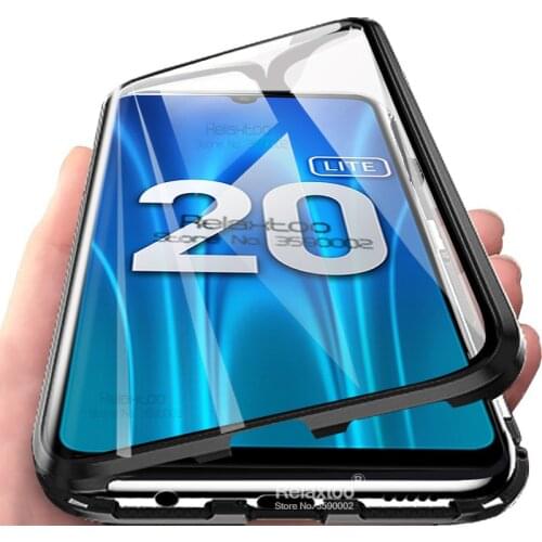 Double side tempered Glass Magnetic Case For huawei honor 20 lite 20 light honor20 light MAR-LX1H 6.15" phone cover Metal coque