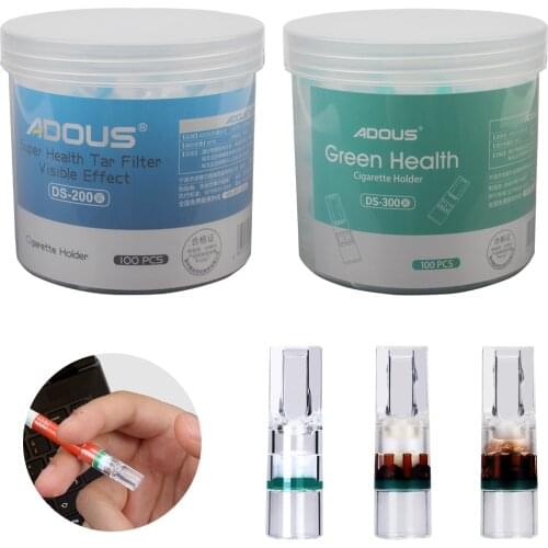 Tobacco Cigarette Filter Disposable Smoking Accessories 100pcs Smoking Reduce Tar Filtration Cigarette Cleaning Holder Converter