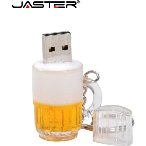 JASTER cool Beer mug style usb2.0 4GB 8GB 16GB pen drive USB Flash Drive creative 32GB Pendrive